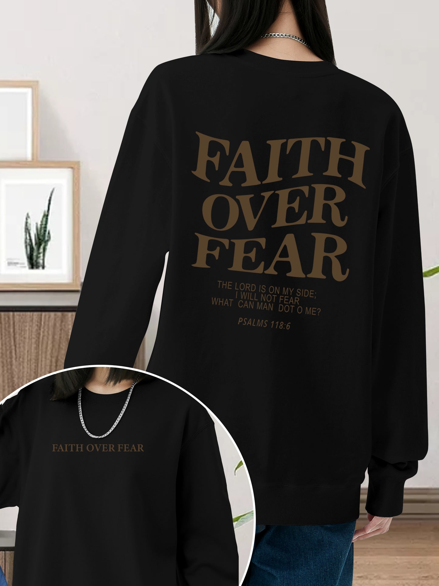 Faith Over Fear Shirt - Relaxed Fit, Full Size