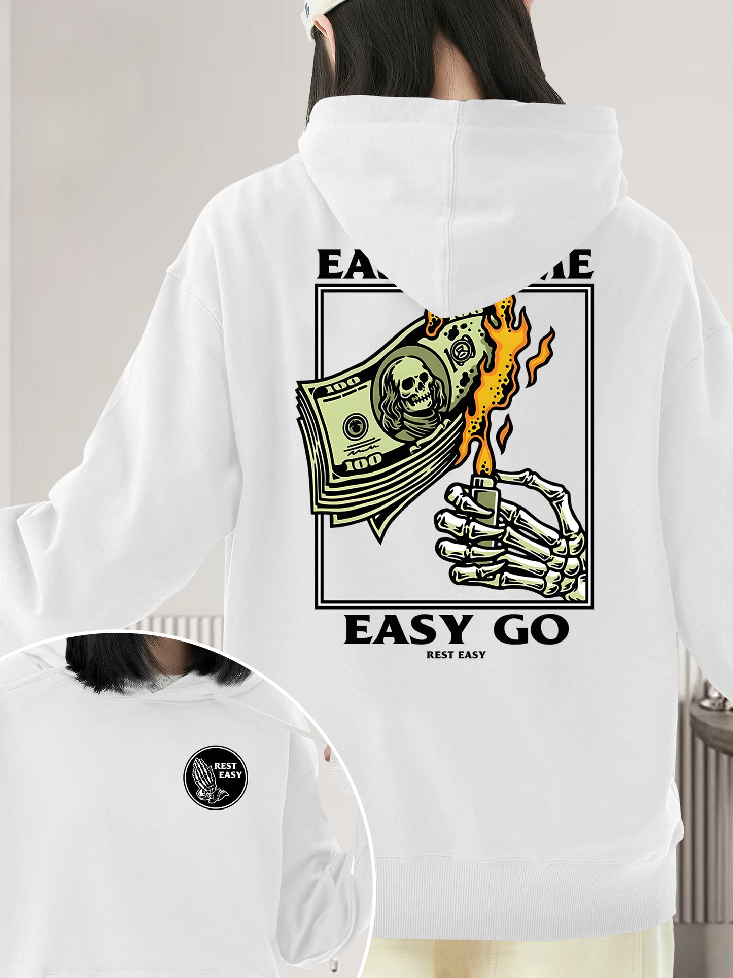 Easy Come Easy Go Skeleton Shirt - Relaxed Fit, Full Size