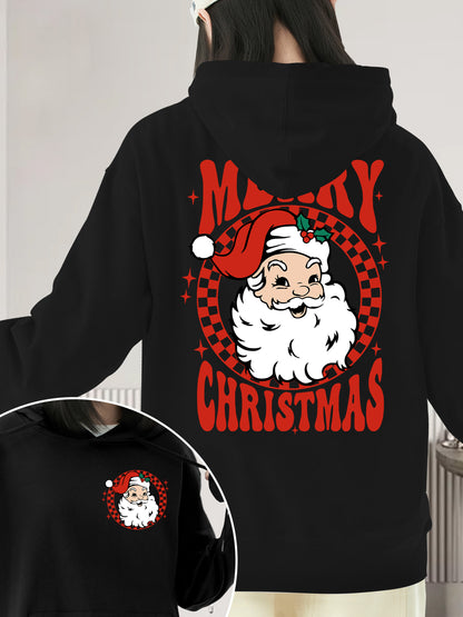 Vintage Santa Hoodie, Merry Christmas Shirt - Relaxed Fit, Full Size