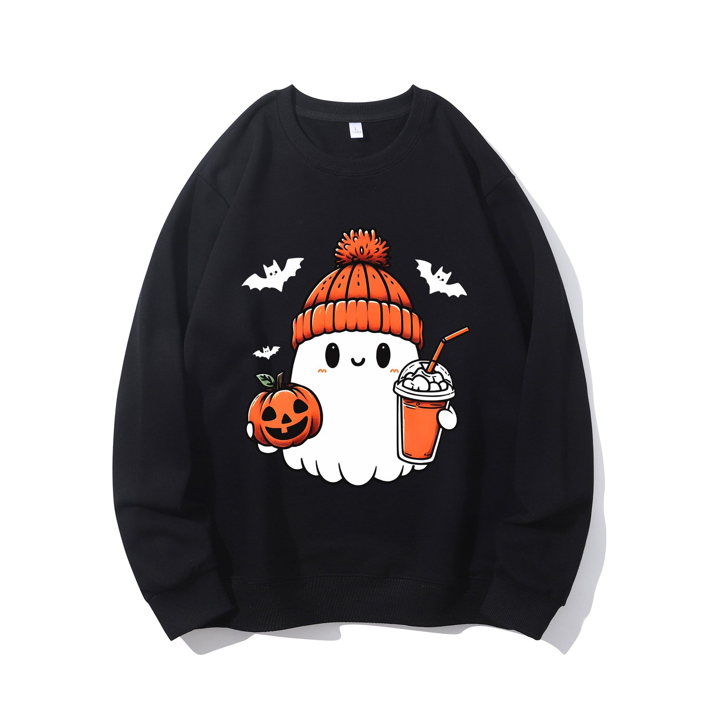 Halloween Ghost & Pumpkin Shirt - Relaxed Fit, Full Size