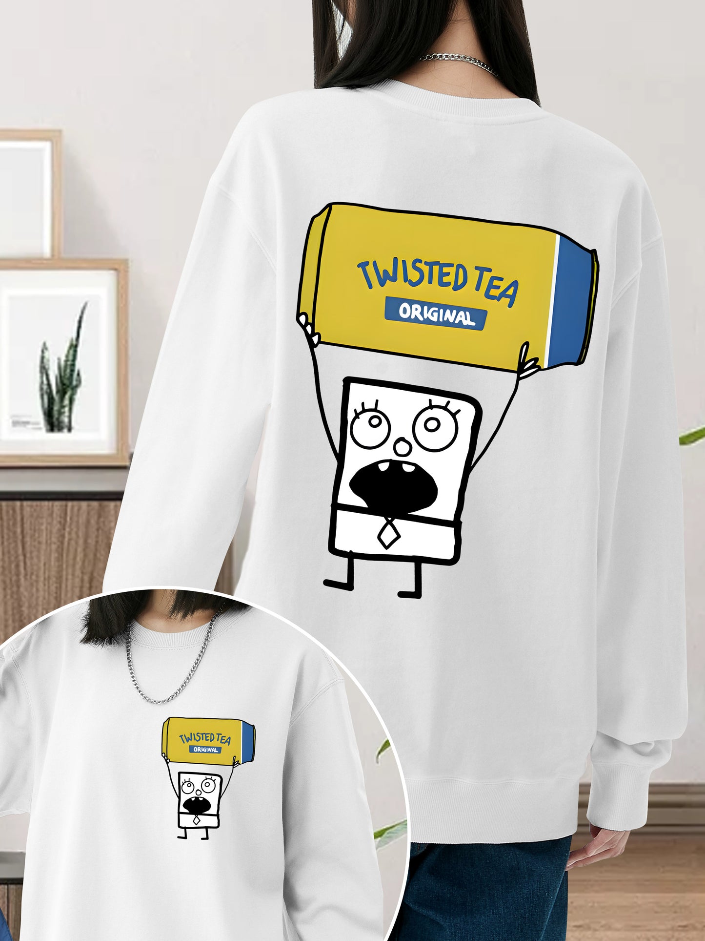 Doodlebob Twisted Tea Essential 2 Sided Shirt - Relaxed Fit, Full Size