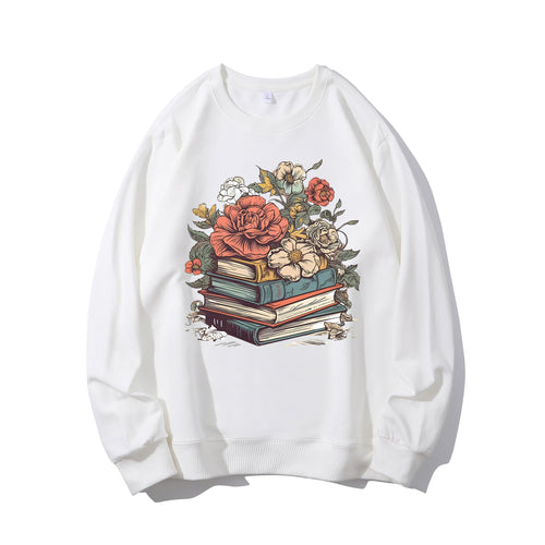 Floral & Books Shirt - Relaxed Fit, Full Size