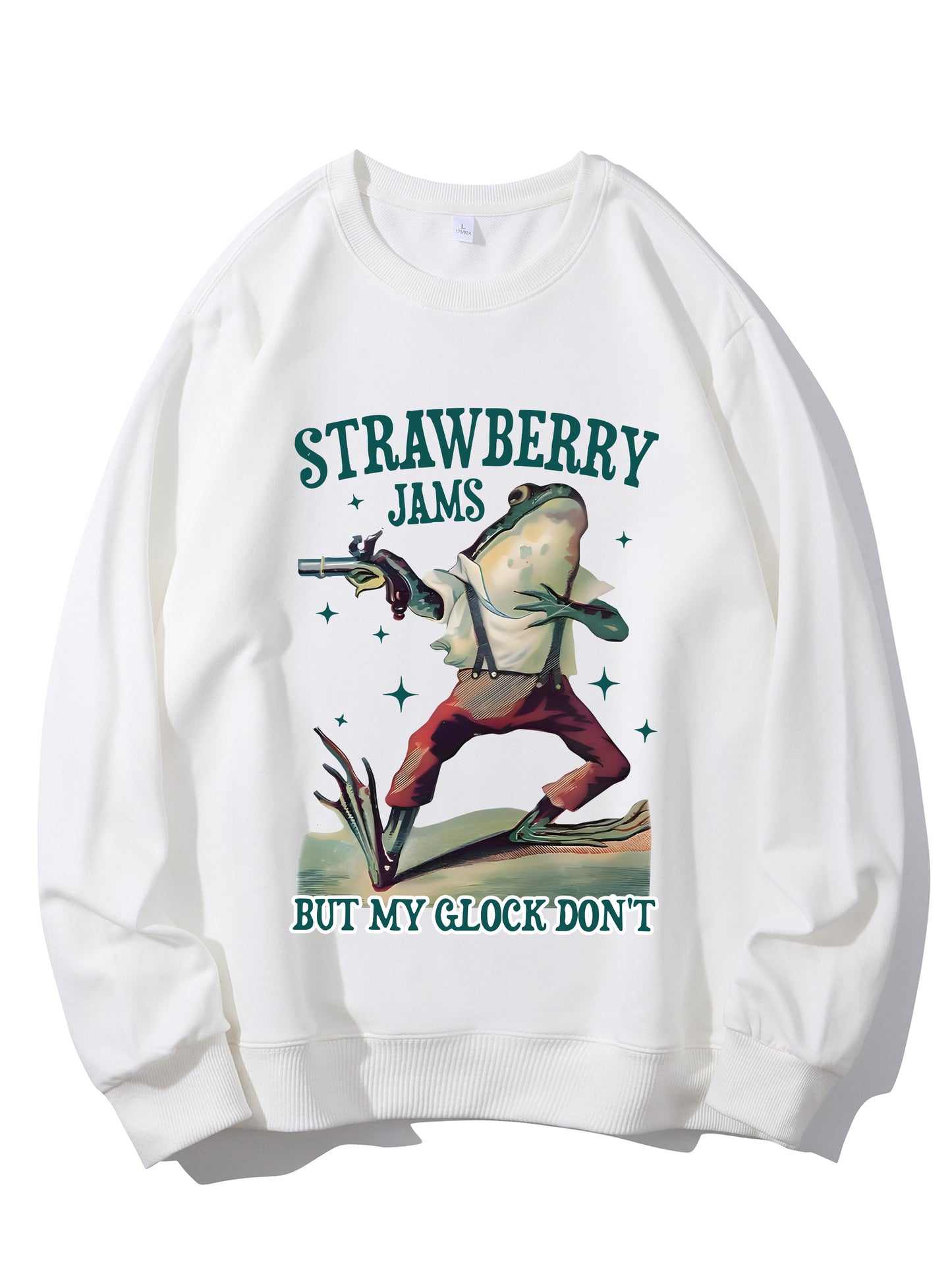 Strawberry Jams But My Glock Don't Vintage Graphic Shirt - Relaxed Fit, Full Size