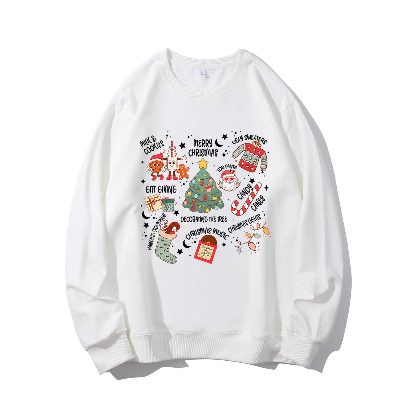 Christmas Themed Letter Shirt - Relaxed Fit, Full Size