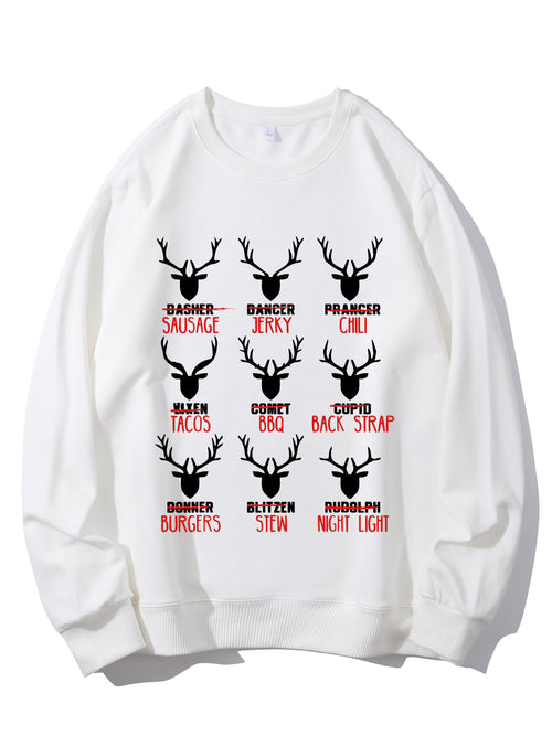 Funny Christmas Deer Hunters All Of Santa's Reindeer Design Shirt - Relaxed Fit, Full Size