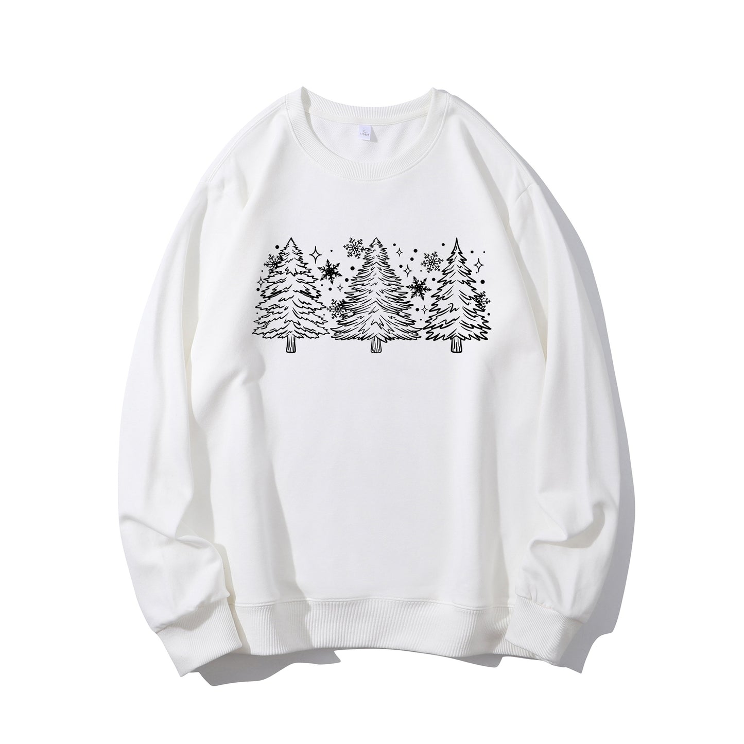 Snow Trees With Sleeve Shirt - Relaxed Fit, Full Size