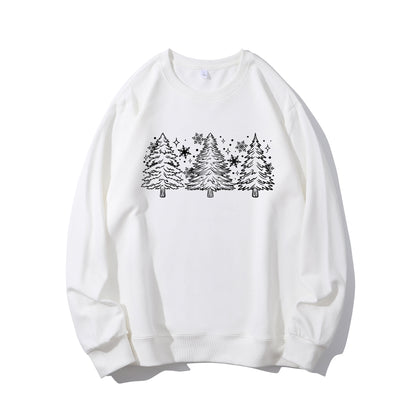 Snow Trees With Sleeve Shirt - Relaxed Fit, Full Size