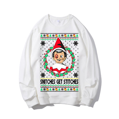 Snitches Get A Ugly Christmas Shirt - Relaxed Fit, Full Size