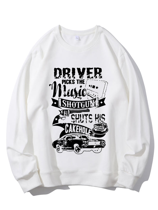 Letter & Car Shirt - Relaxed Fit, Full Size