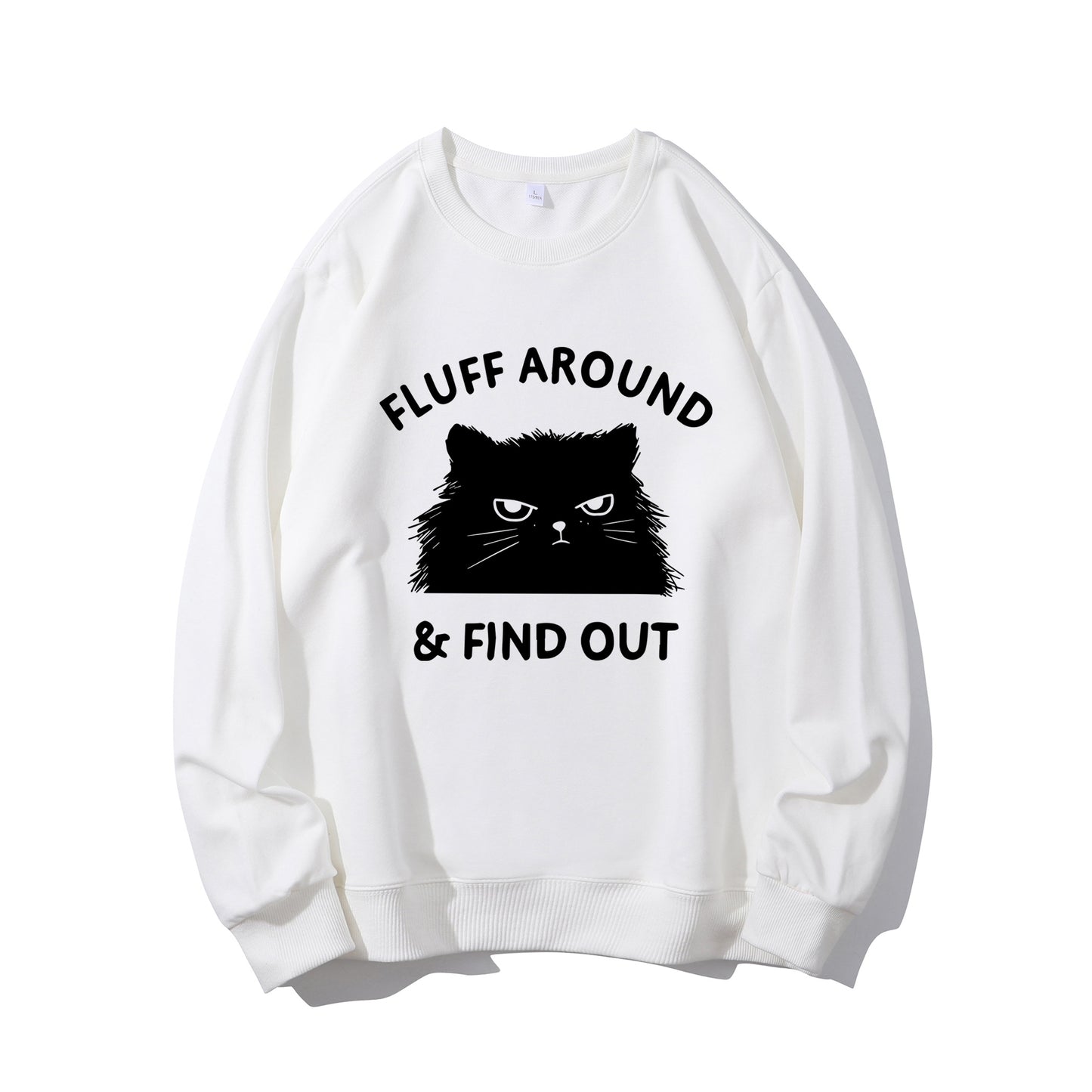 Cat & Letter Shirt - Relaxed Fit, Full Size