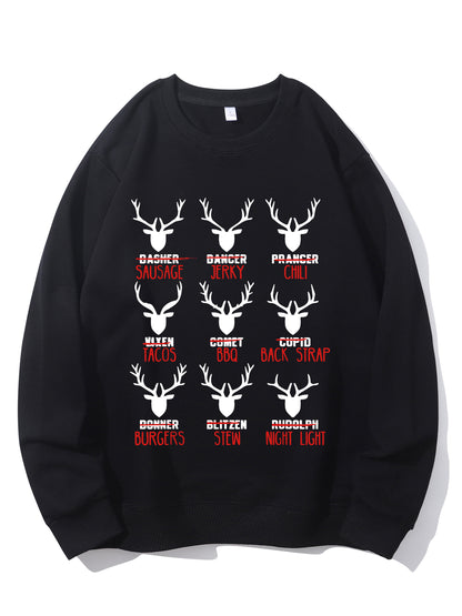 Funny Christmas Deer Hunters All Of Santa's Reindeer Design Shirt - Relaxed Fit, Full Size