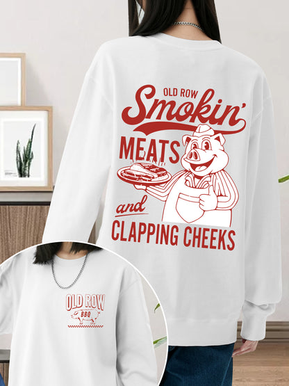 Old Row The Smokin' Meats Graphic 2 Sides Shirt - Relaxed Fit, Full Size