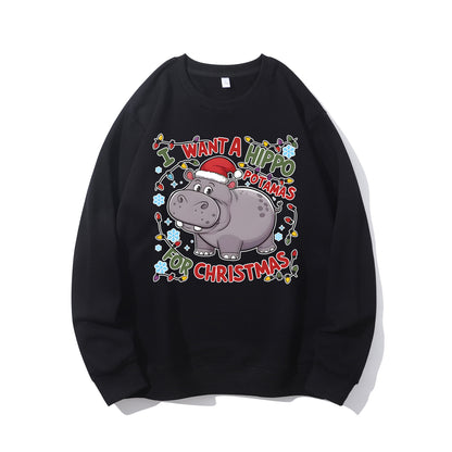 Cute A Hippopotamus For Christmas Shirt - Relaxed Fit, Full Size