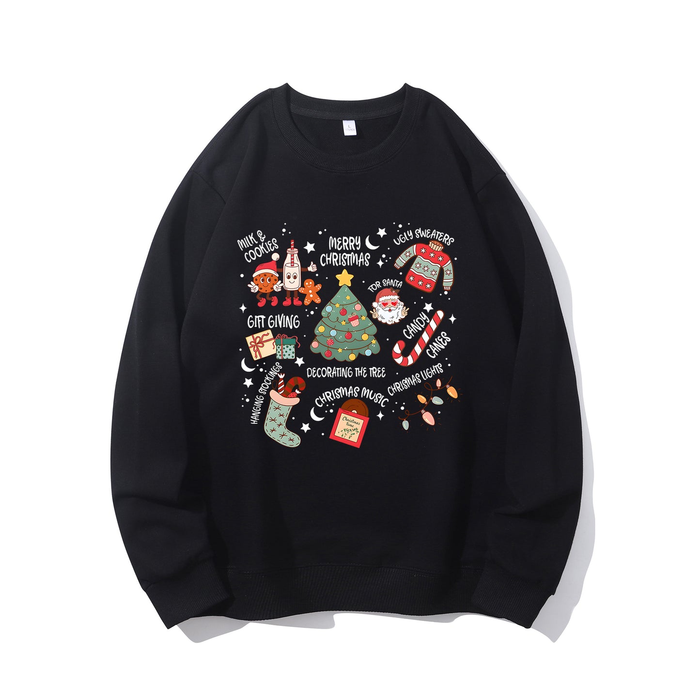 Christmas Themed Letter Shirt - Relaxed Fit, Full Size