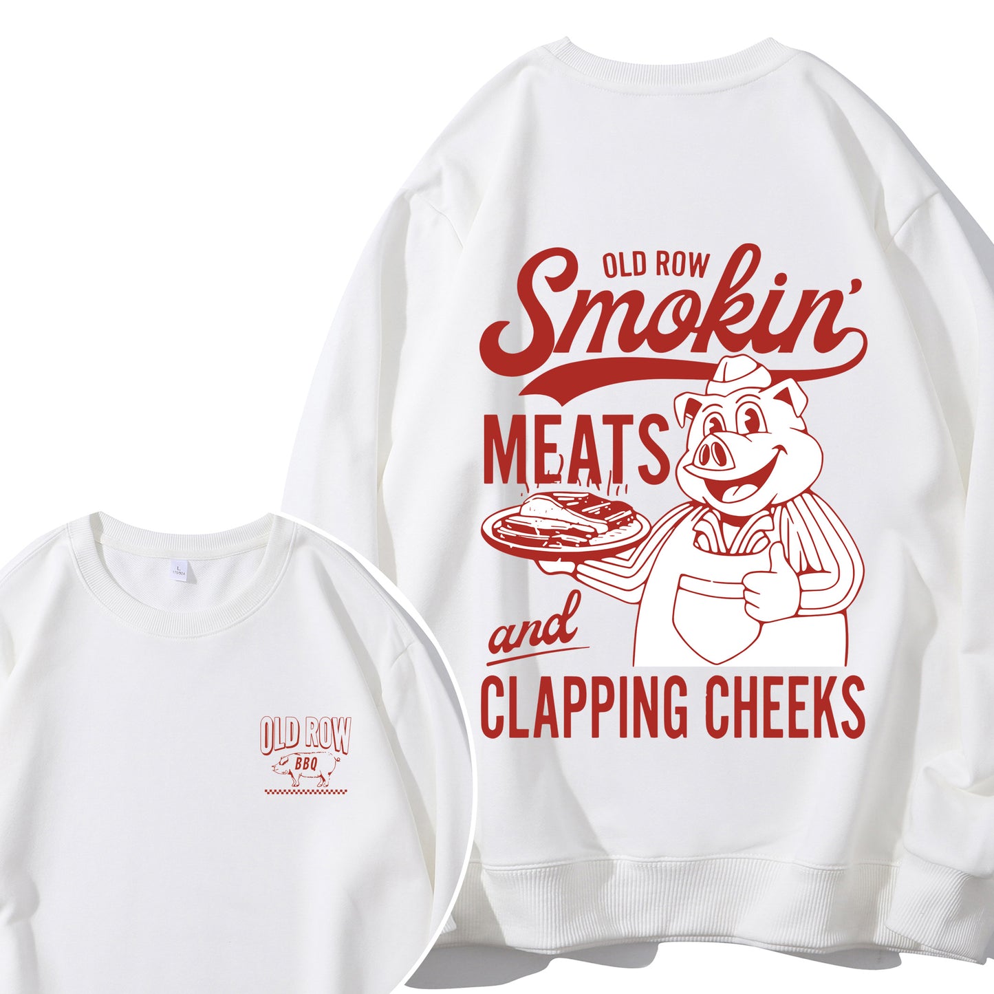 Old Row The Smokin' Meats Graphic 2 Sides Shirt - Relaxed Fit, Full Size