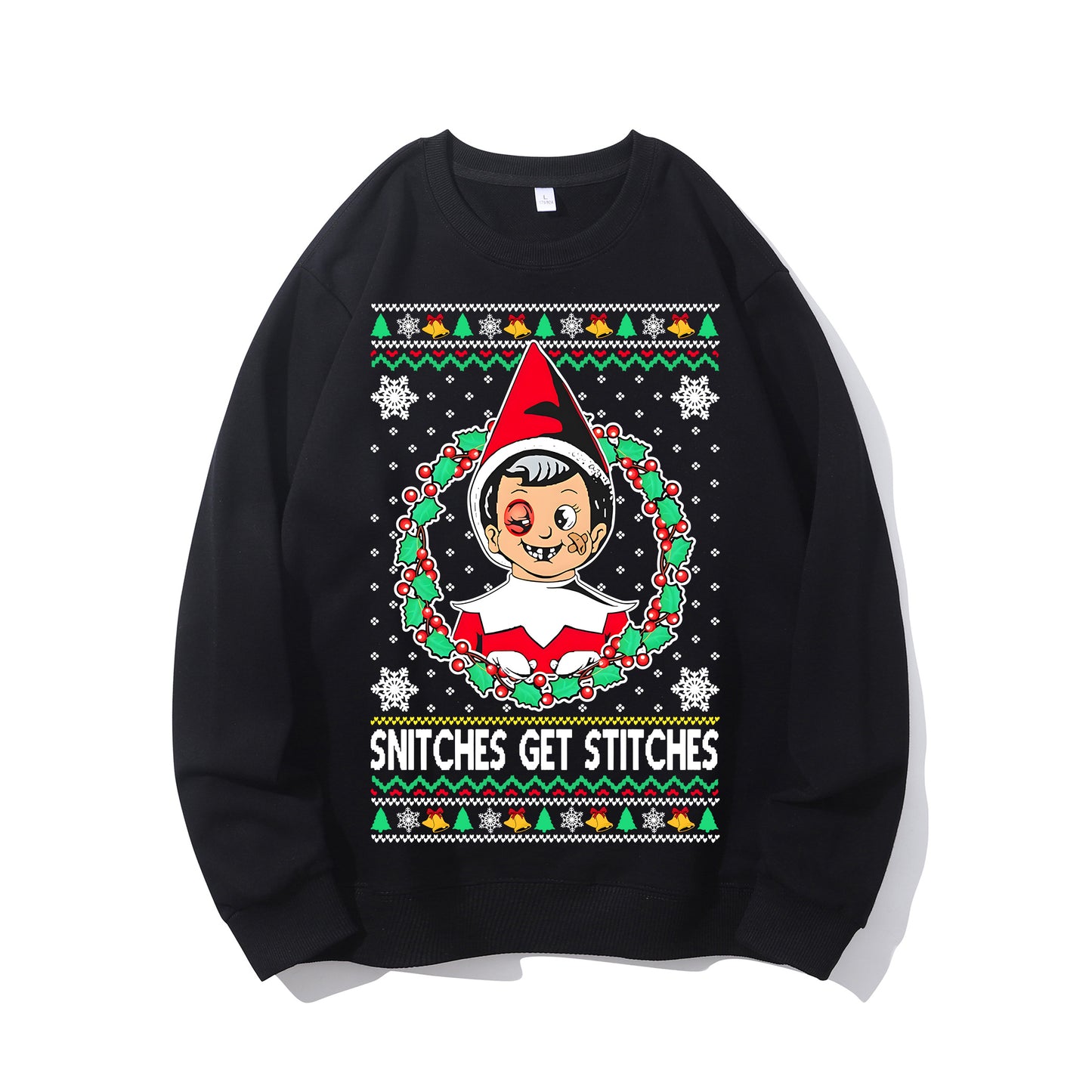 Snitches Get A Ugly Christmas Shirt - Relaxed Fit, Full Size