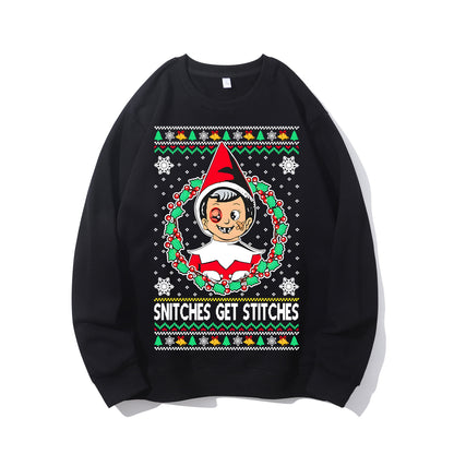 Snitches Get A Ugly Christmas Shirt - Relaxed Fit, Full Size