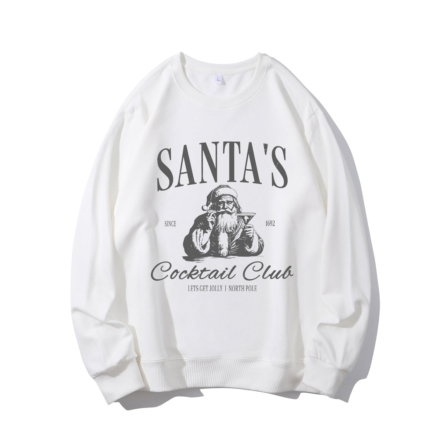 Santas Cocktail Club Christmas Shirt - Relaxed Fit, Full Size