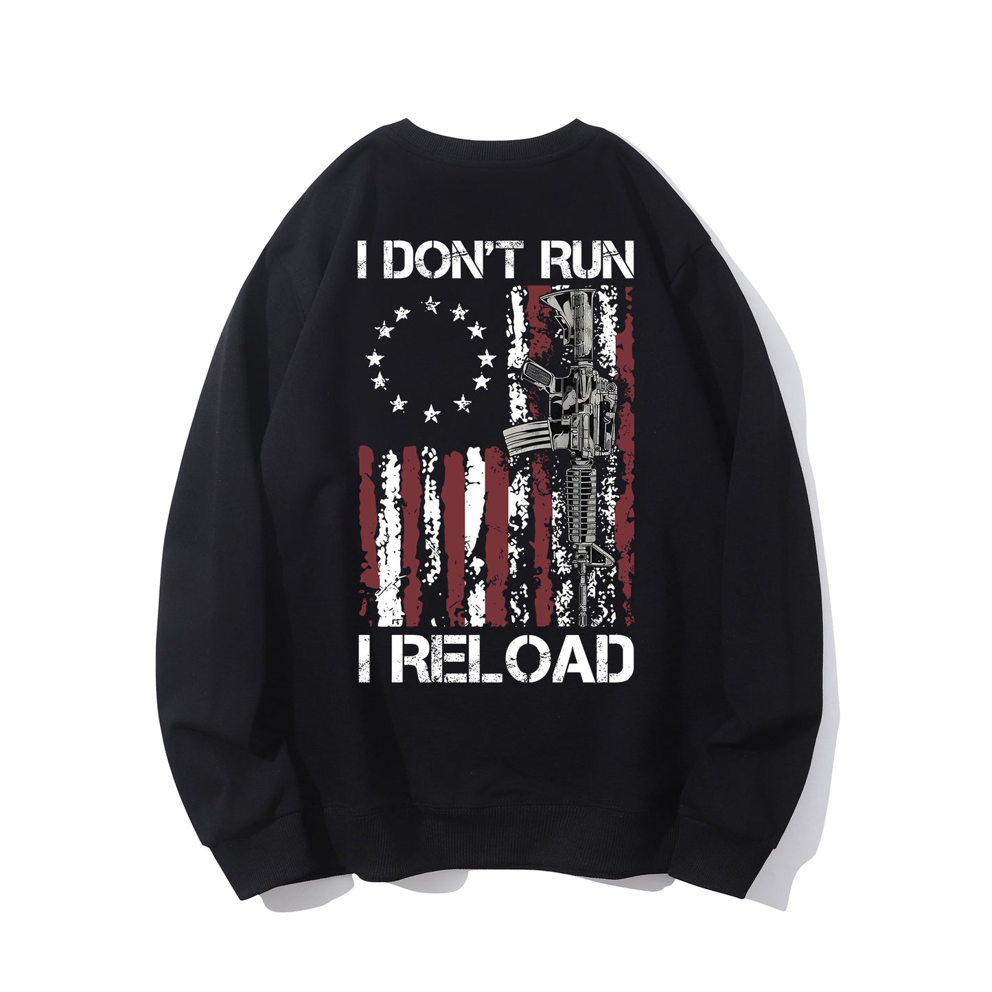 I Don't Run I Reload Gun American Flag Shirt - Relaxed Fit, Full Size