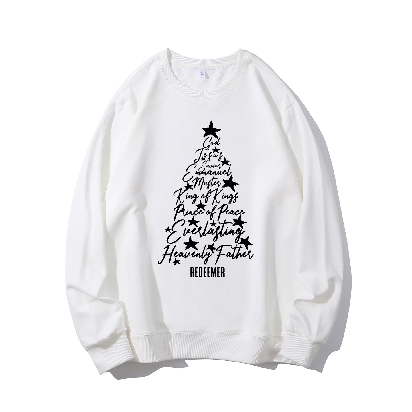 Names of Jesus Christian Faith Christmas Tree Christian Xmas Shirt - Relaxed Fit, Full Size