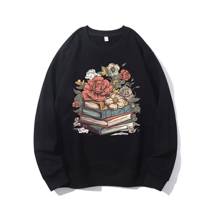 Floral & Books Shirt - Relaxed Fit, Full Size