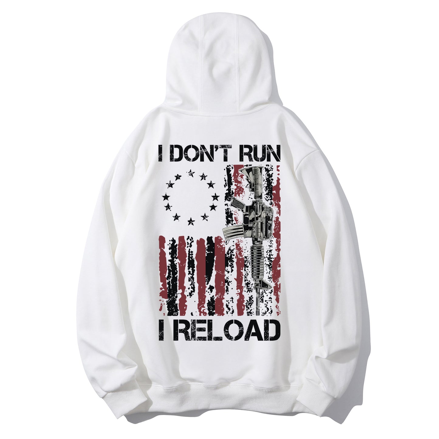 I Don't Run I Reload Gun American Flag Shirt - Relaxed Fit, Full Size