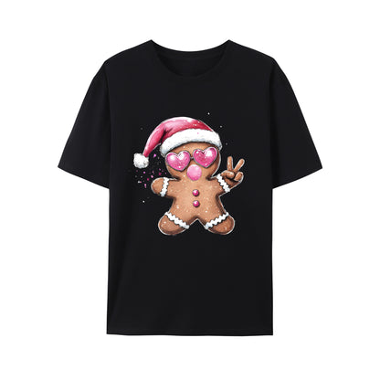 Bubble Gum Gingerbread Christmas Shirt - Relaxed Fit, Full Size