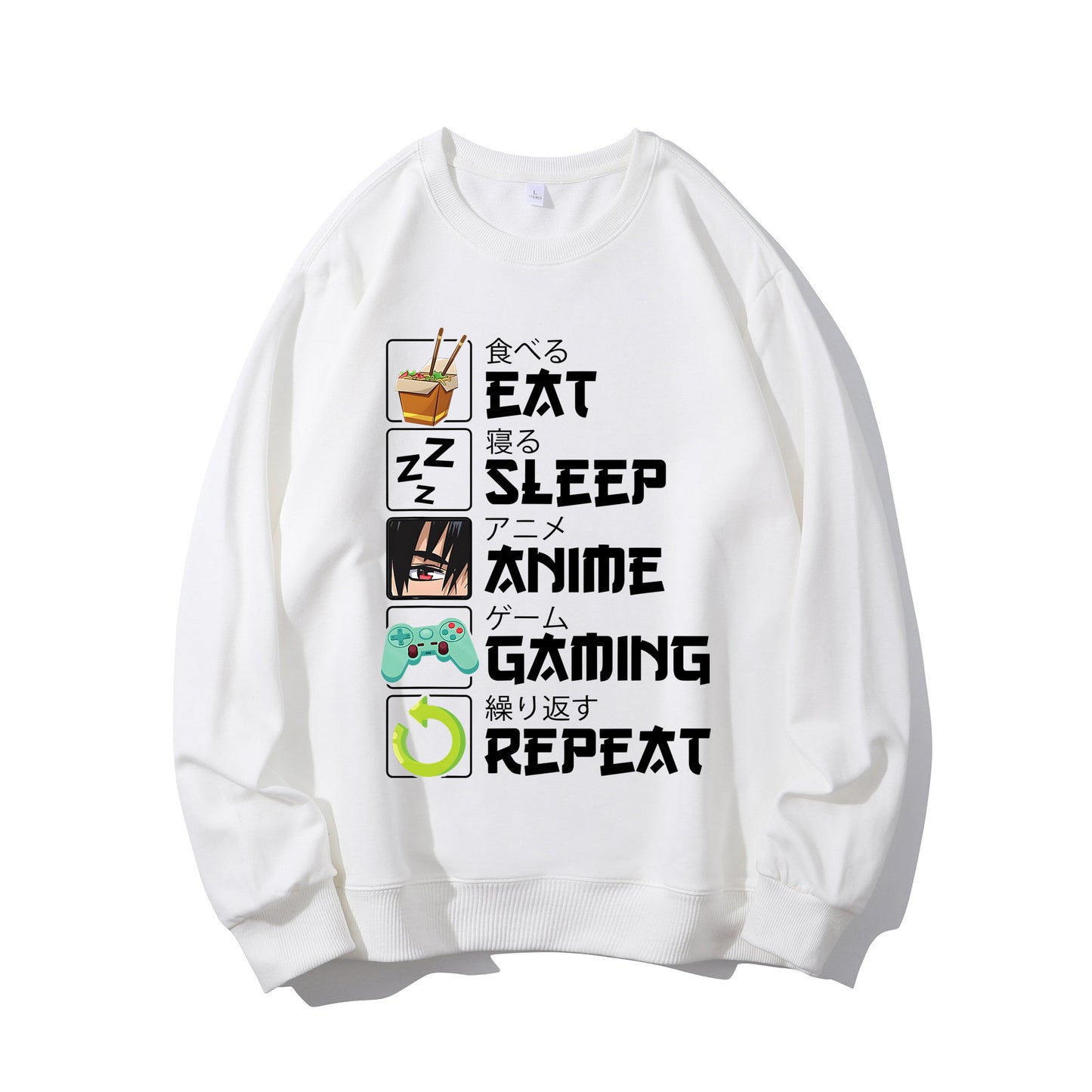 Eat And Sleep Anime Game Shirt - Relaxed Fit, Full Size