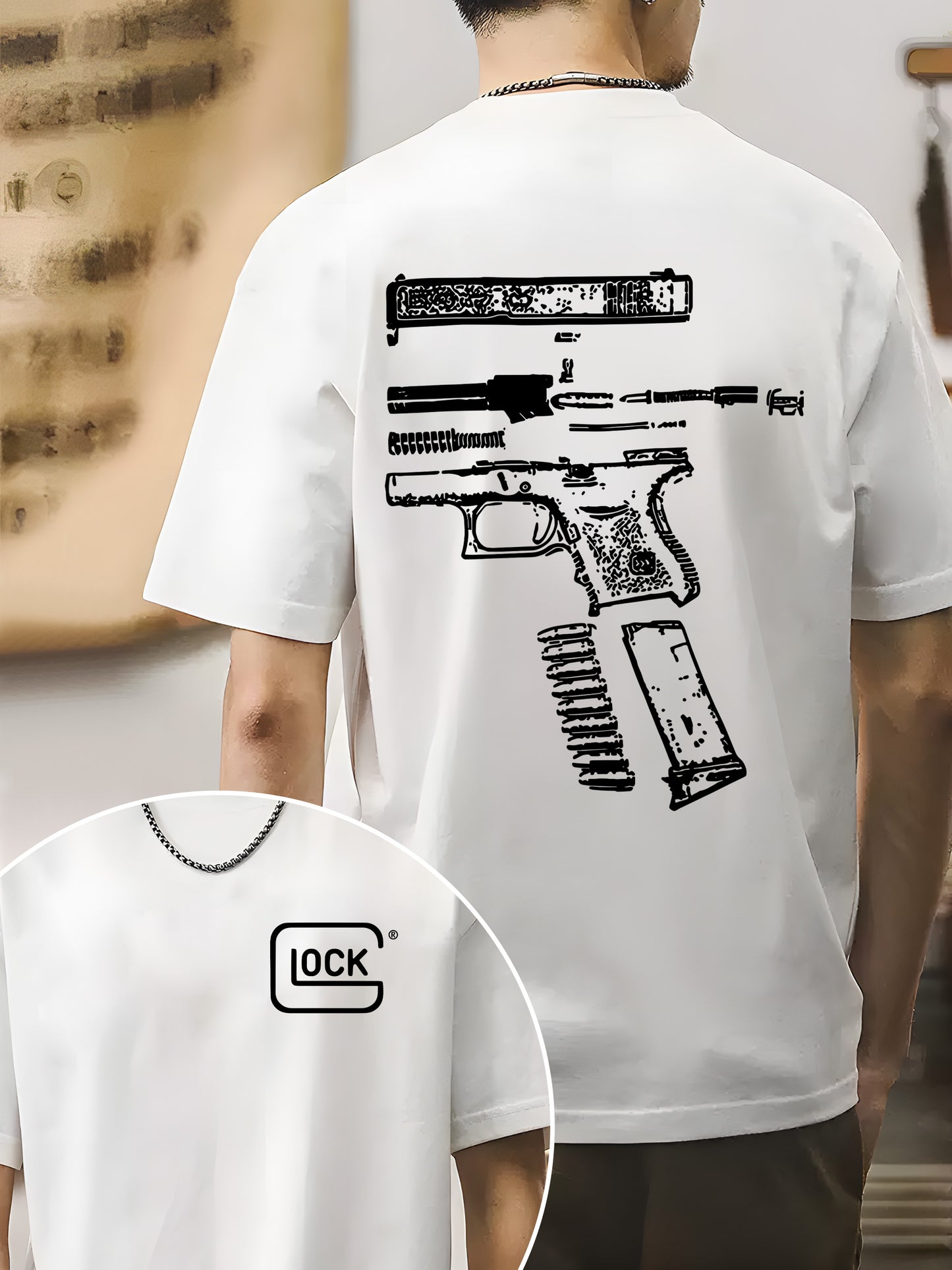 In Glock We Trust Double Side Black Version Shirt - Relaxed Fit, Full Size