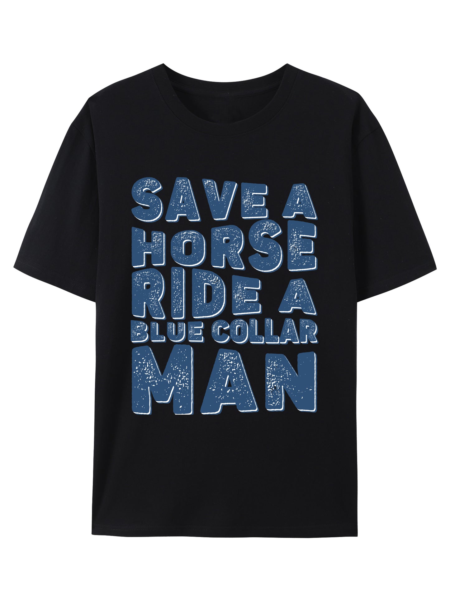 Save a Horse Ride a Blue Collar Shirt - Relaxed Fit, Full Size