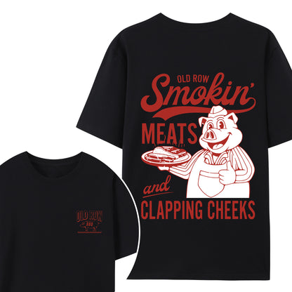 Old Row The Smokin' Meats Graphic 2 Sides Shirt - Relaxed Fit, Full Size