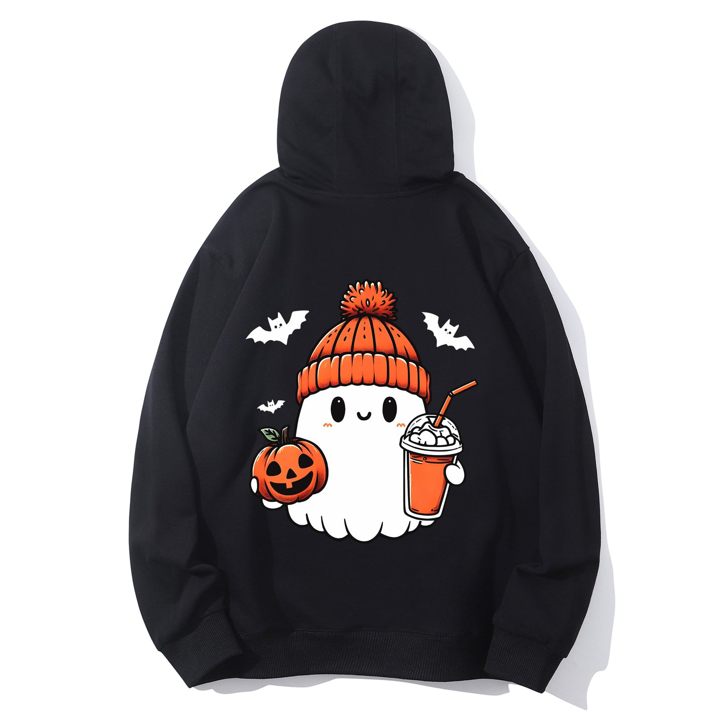 Halloween Ghost & Pumpkin Shirt - Relaxed Fit, Full Size