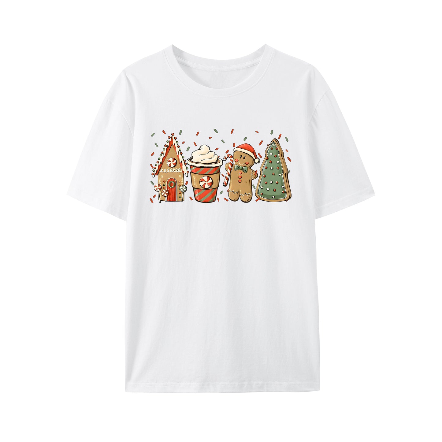 Gingerbread Christmas Coffee Shirt - Relaxed Fit, Full Size