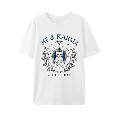 Me & Karma Cat Shirt - Relaxed Fit, Full Size