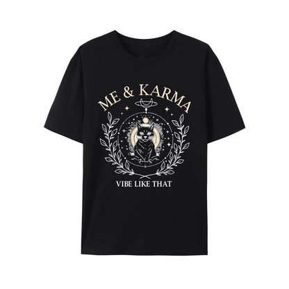 Me & Karma Cat Shirt - Relaxed Fit, Full Size