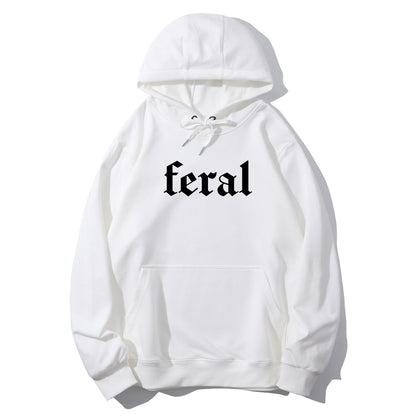 "FERAL" Slogan Shirt - Relaxed Fit, Full Size