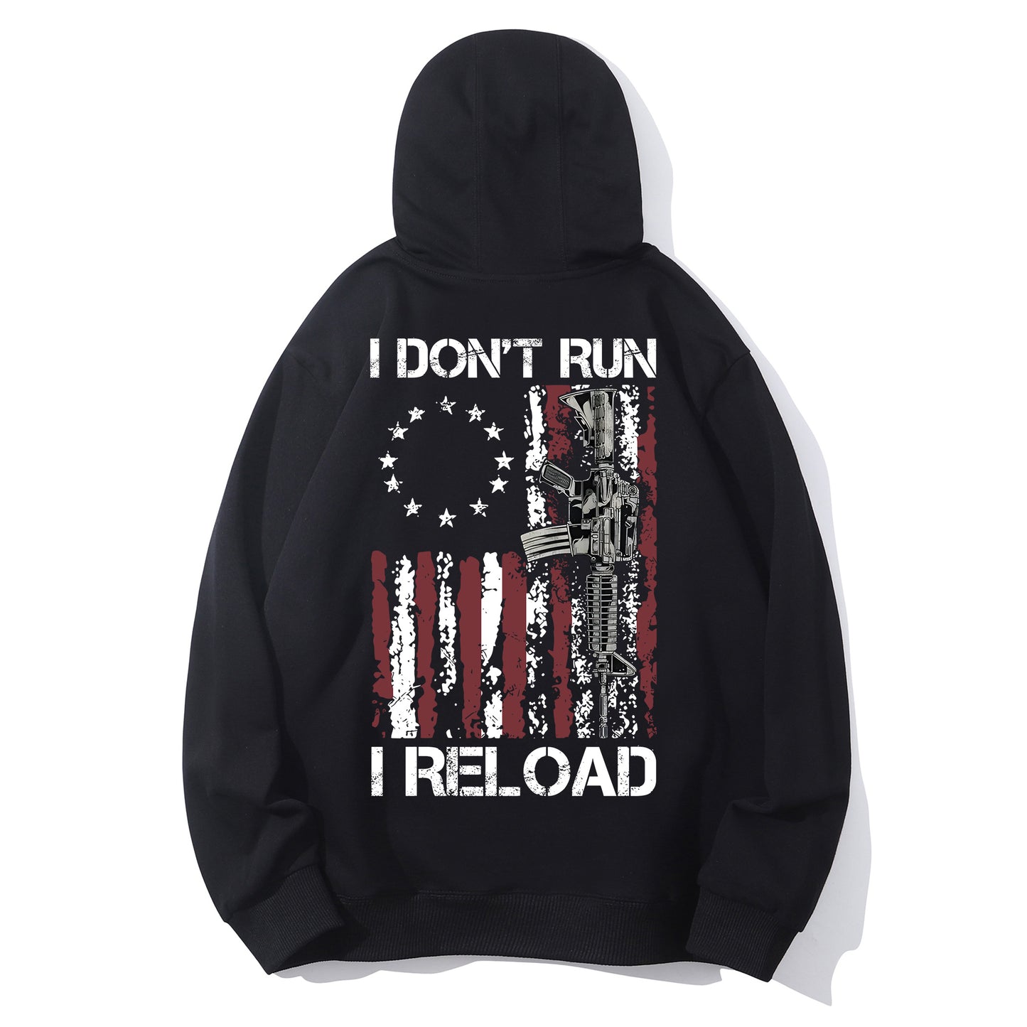 I Don't Run I Reload Gun American Flag Shirt - Relaxed Fit, Full Size