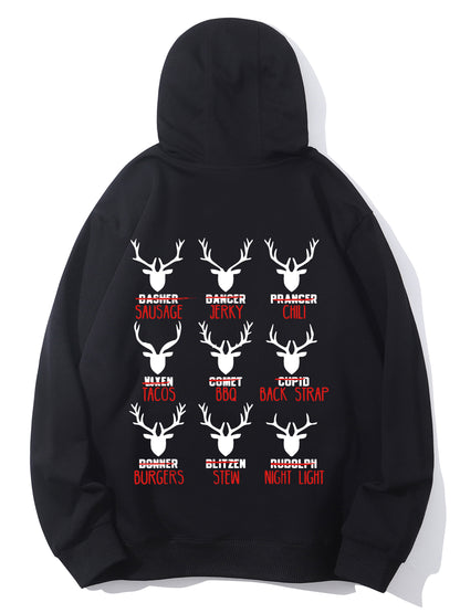 Funny Christmas Deer Hunters All Of Santa's Reindeer Design Shirt - Relaxed Fit, Full Size