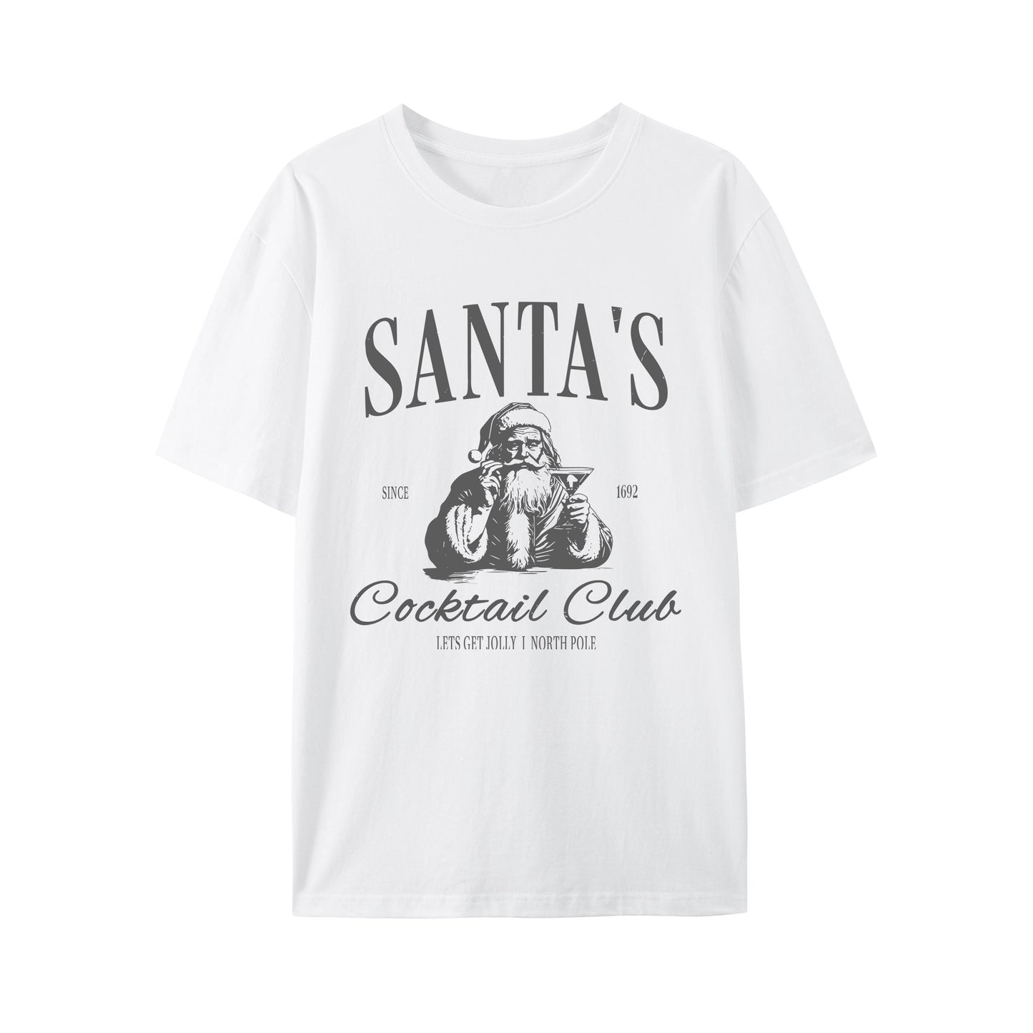 Santas Cocktail Club Christmas Shirt - Relaxed Fit, Full Size