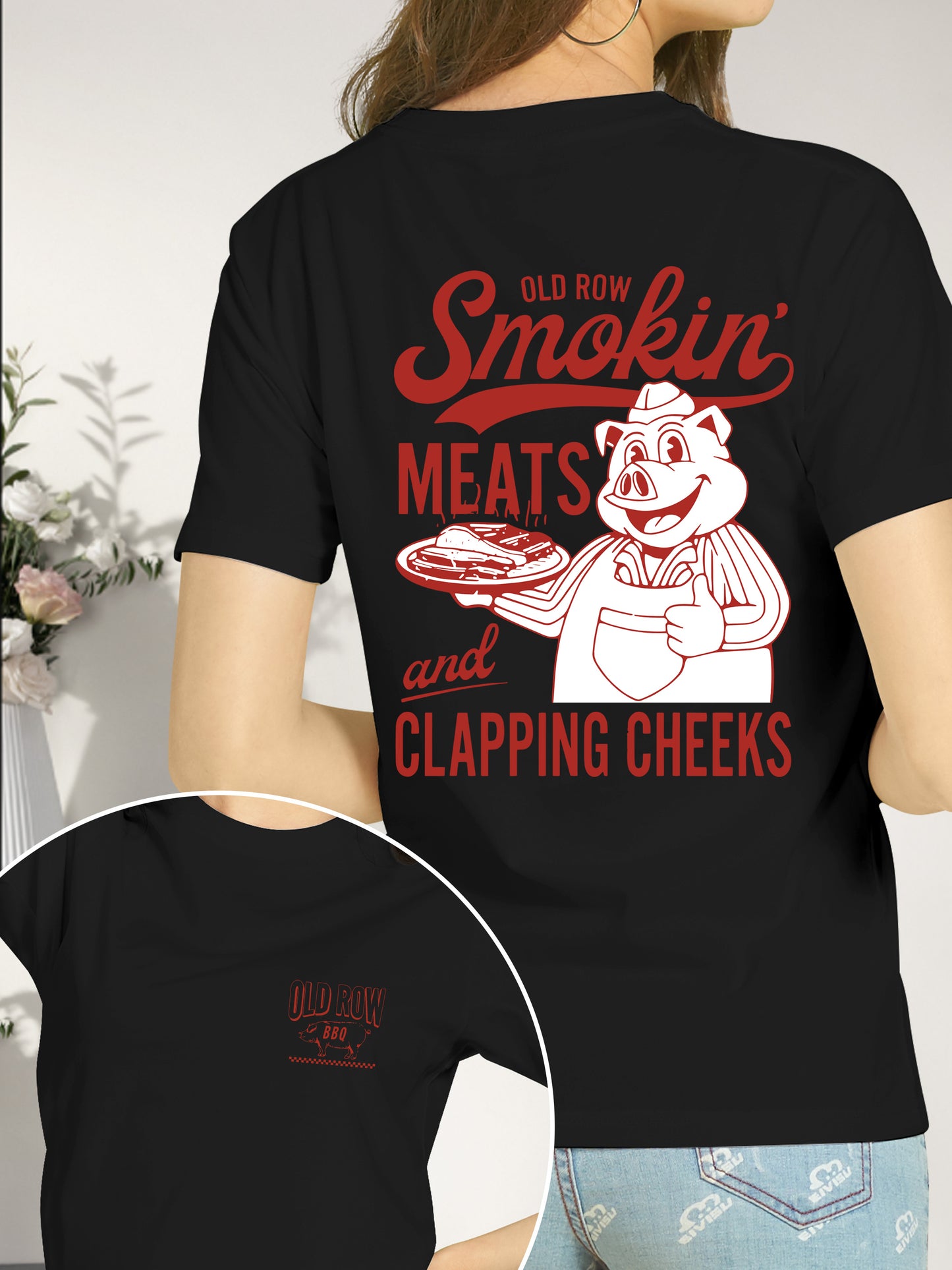 Old Row The Smokin' Meats Graphic 2 Sides Shirt - Relaxed Fit, Full Size