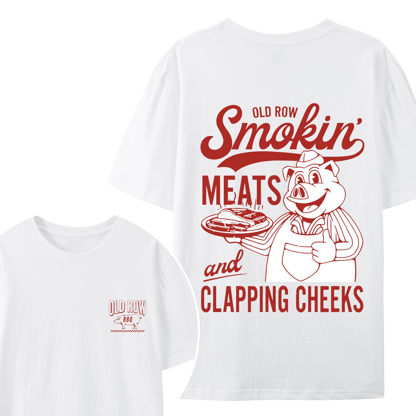 Old Row The Smokin' Meats Graphic 2 Sides Shirt - Relaxed Fit, Full Size