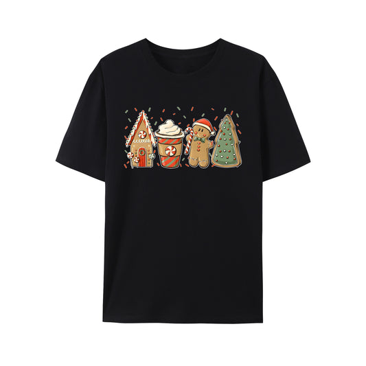 Gingerbread Christmas Coffee Shirt - Relaxed Fit, Full Size