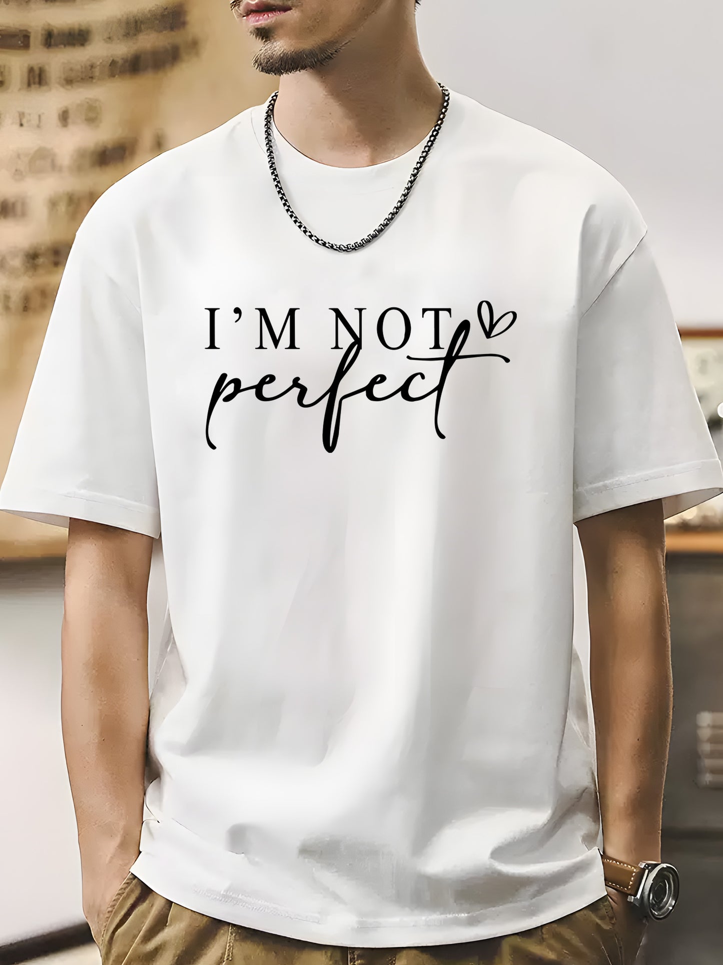 I'M NOT PERFECT Shirt - Relaxed Fit, Full Size