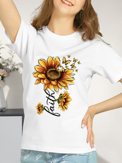 Faith Sunflower Shirt - Relaxed Fit, Full Size