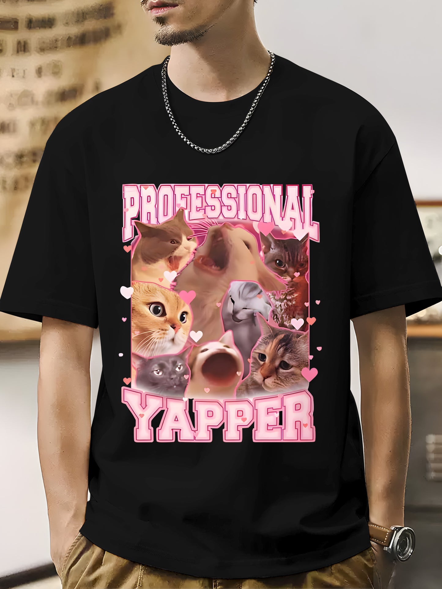 Professional Yapper Cats Meme Shirt - Relaxed Fit, Full Size