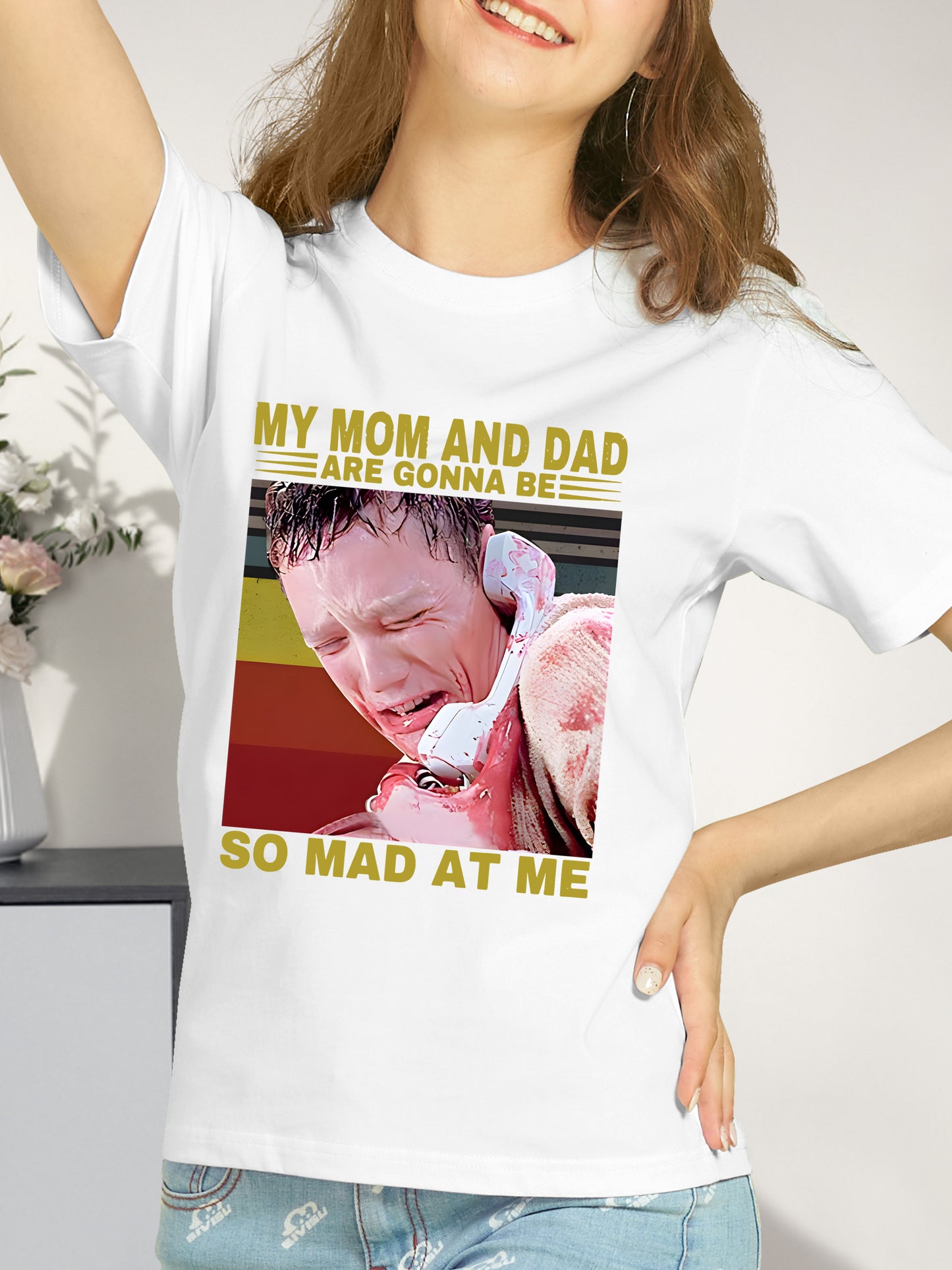 Scream My Mom And Dad Are Gonna Be So Mad At Me Shirt - Relaxed Fit, Full Size