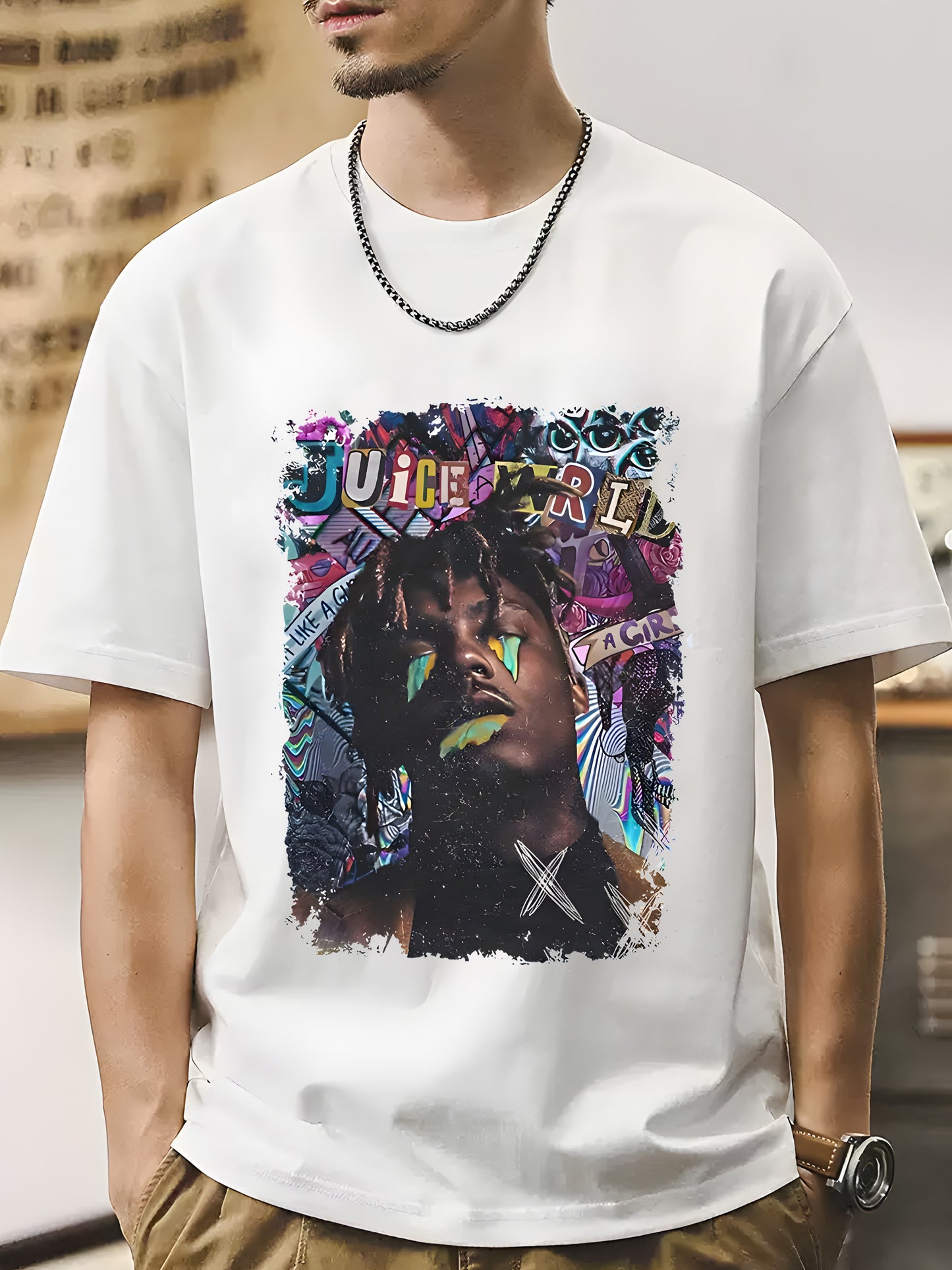 Juice WORLD Rapper Vintage Shirt - Relaxed Fit, Full Size