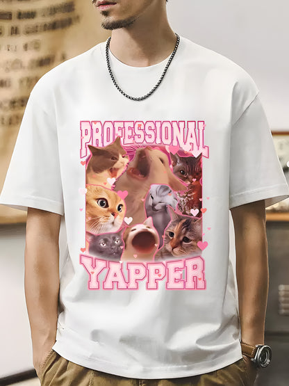 Professional Yapper Cats Meme Shirt - Relaxed Fit, Full Size