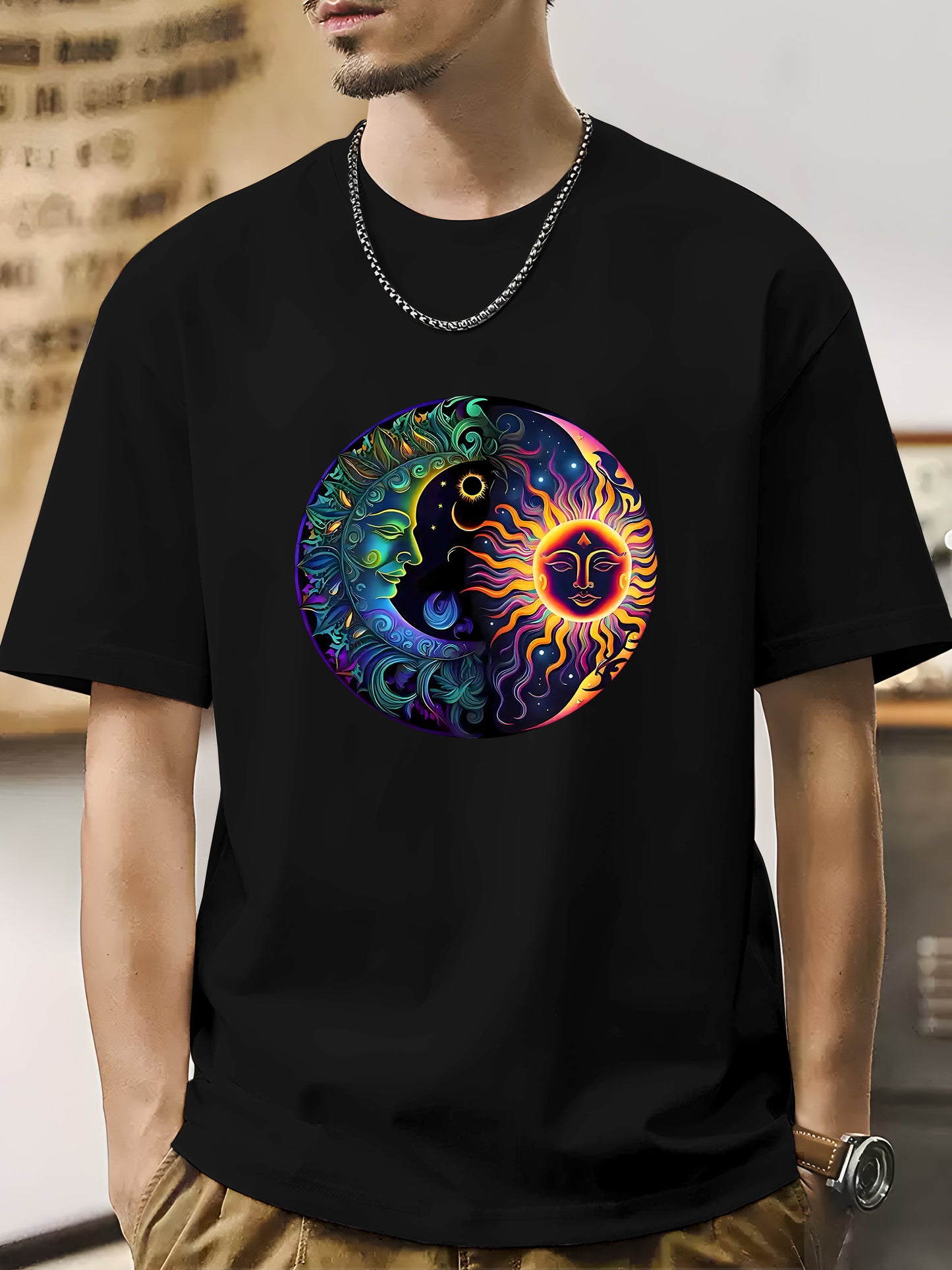 Sun & Moon Aesthetics Shirt - Relaxed Fit, Full Size