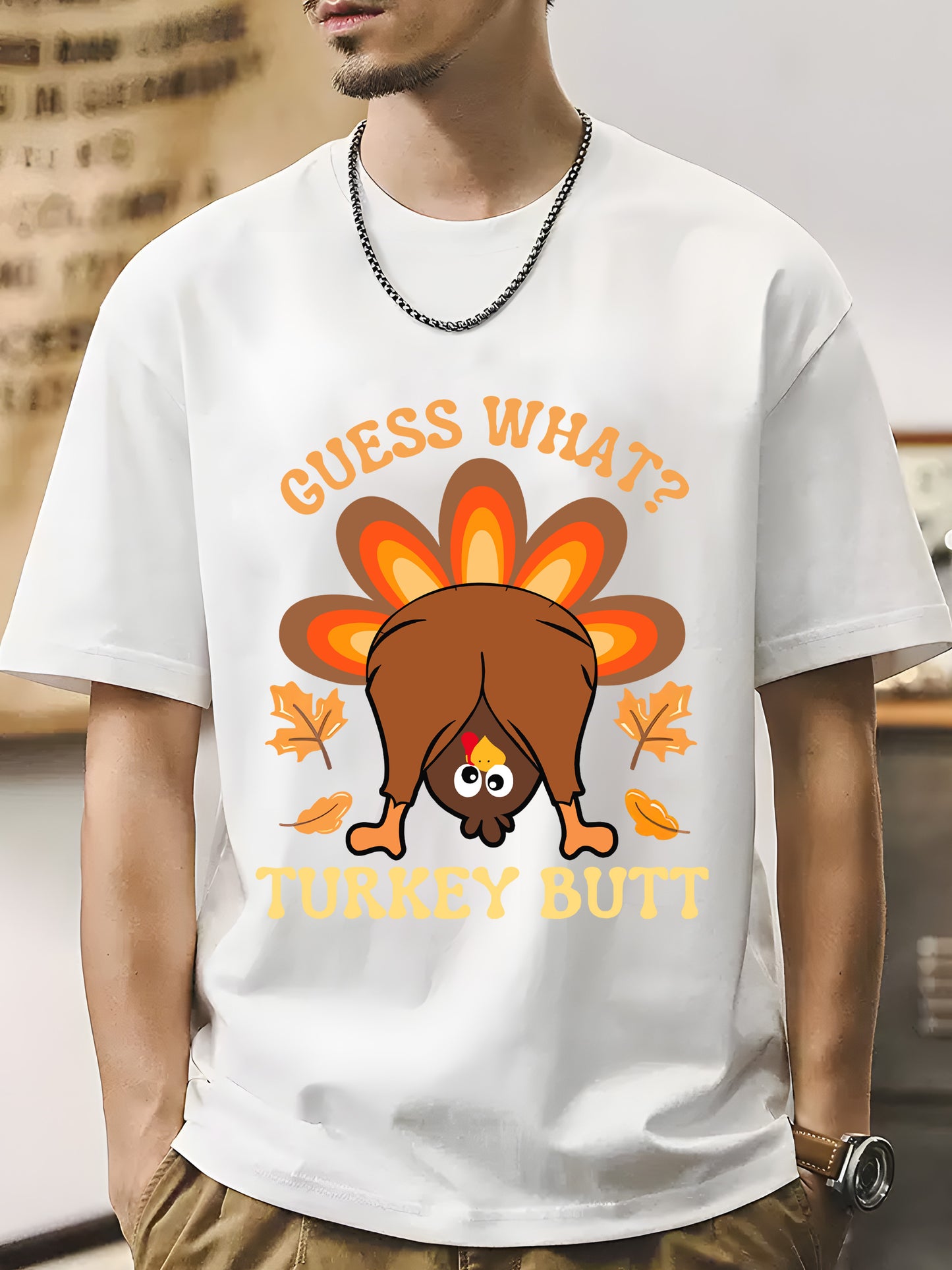 Thanksgiving Turkey Butt Shirt - Relaxed Fit, Full Size